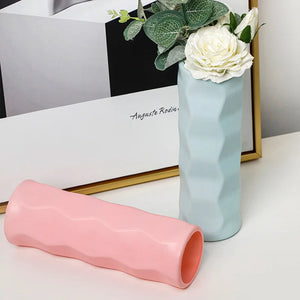 Flower Vase Sky Blue Small Nordic Plastic Table Centerpiece Decor Vases