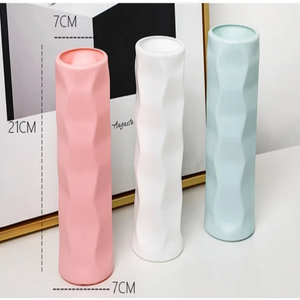 Flower Vase Sky Blue Small Nordic Plastic Table Centerpiece Decor Vases