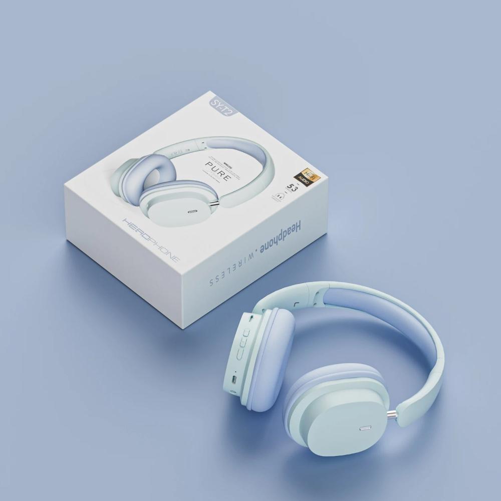 Headphone Blue Bluetooth Sy T2 Noise Reduction Wireless Microphone Headset