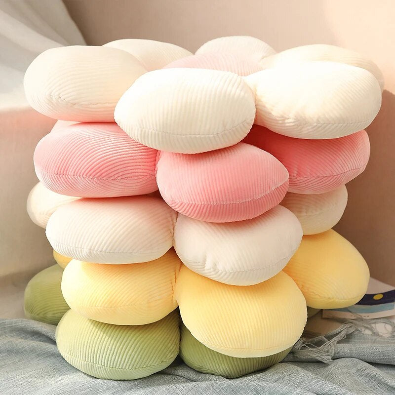 Plush Pillow Green Flower Shape Stuffed Soft Seat Cushion Decor 50 55Cm