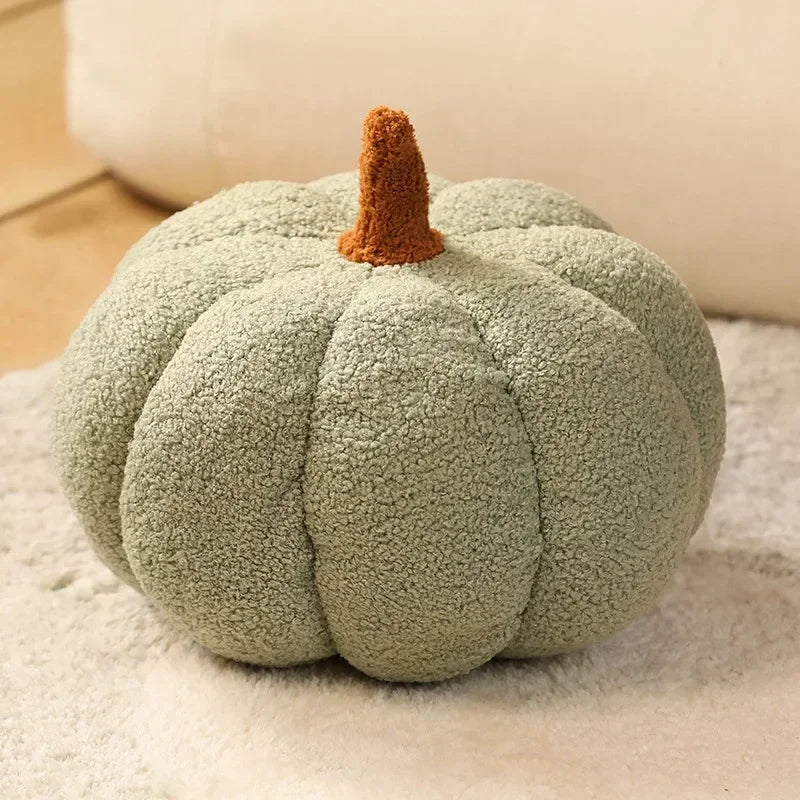 Light Green Lamb Fleece Pumpkin Plush Throw Pillow For Decor 20Cm