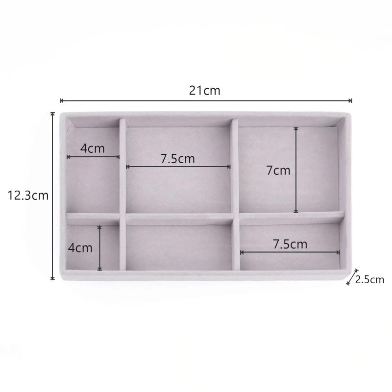 Jewelry Storage Grey Design Display Tray Drawer Jewellery Holder For Rings Earrings Necklaces Bracelets