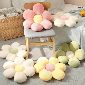 Plush Pillow Green Flower Shape Stuffed Soft Seat Cushion Decor 50 55Cm
