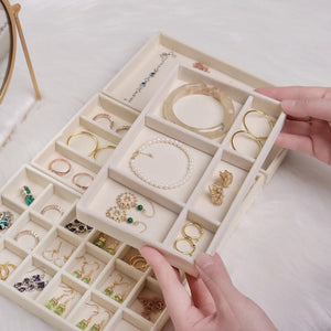 Jewelry Storage Grey Design Display Tray Drawer Jewellery Holder For Rings Earrings Necklaces Bracelets