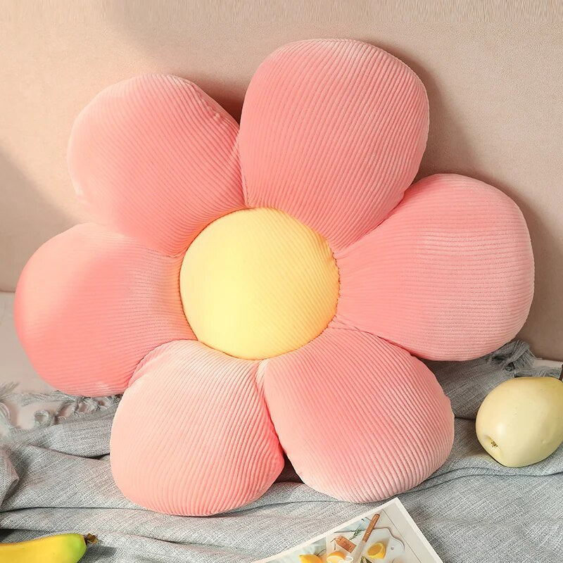 Plush Flower Shape Soft Pillow Cushion For Room Decor 70 To 75 Centimetre Pink