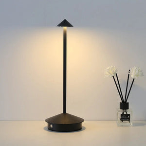 Hotel Lightning Lamp Black Type C Rechargeable Table For Garden Lighting