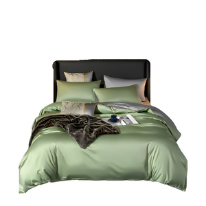 Duvet Comforter Set Double Green Light Grey Egyptian Cotton Thick Blanket Bedspread