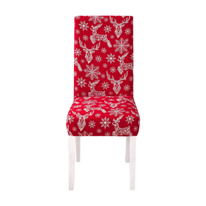 Chair Cover Red Christmas Snowflakes Design Stretchable Dining Slipcover Furniture