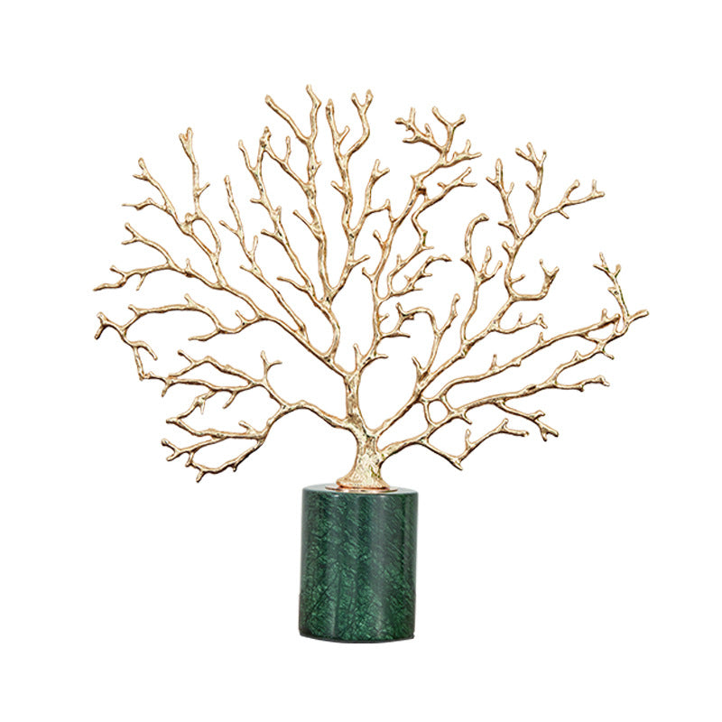 25Cm Tree Snowflake Tabletop Home Decor Modern Art Living Room Display Decorative Crafts