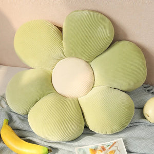 Plush Pillow Green Flower Shape Stuffed Soft Seat Cushion Decor 50 55Cm