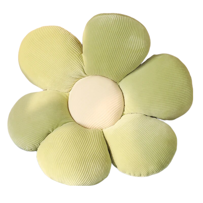 Plush Pillow Green Flower Shape Stuffed Soft Seat Cushion Decor 50 55Cm