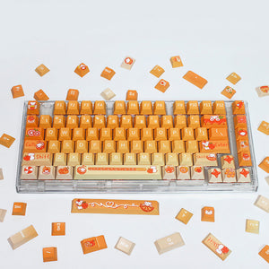 Keycap Keyboard Orange Bears Pattern 132 Switched Gaming Mechanical Keys