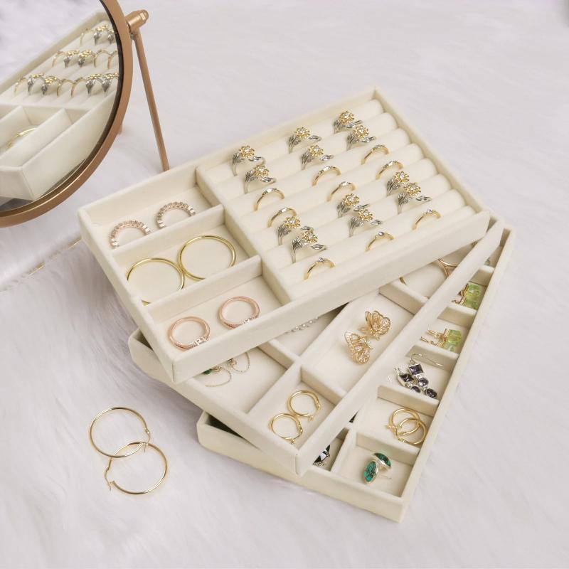 Veile Studios Jewelry Storage Beige Design A Display Tray Drawer Jewellery Holder For Rings Earrings Necklaces Bracelets