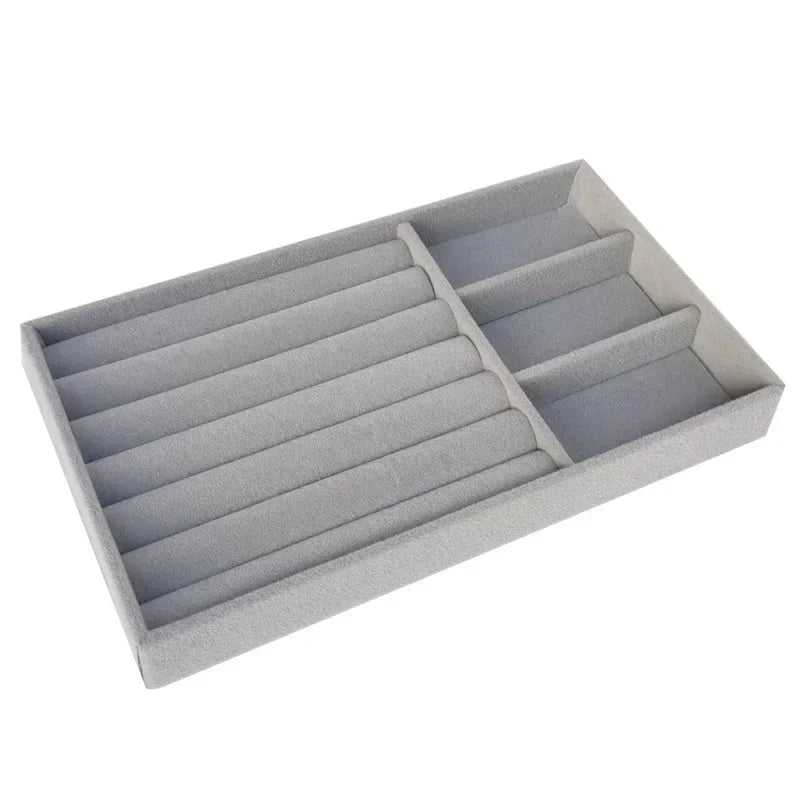 Jewelry Storage Grey Design Display Tray Drawer Jewellery Holder For Rings Earrings Necklaces Bracelets