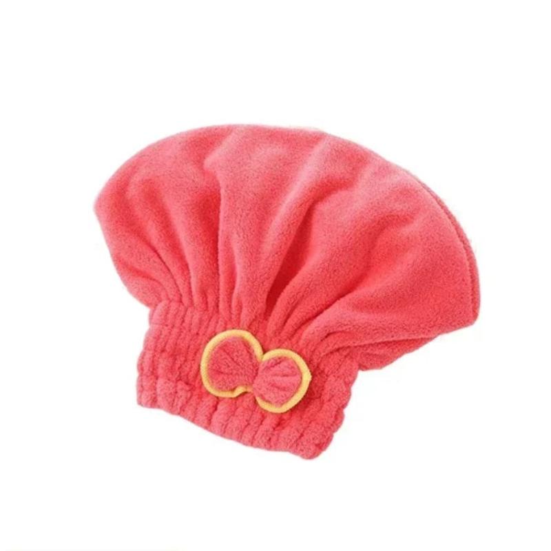 Hair Bonnets Red Microfibre Quick Drying Bath Towels For Womens Shower Hat
