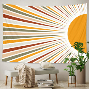 Tapestry Sun Ray 150X130cm Psychedelic Scene Art Bohemian Decorative Sheet