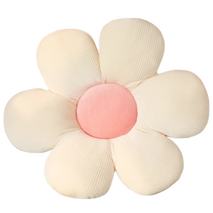 Plush Pillow White Pink Flower Shape Stuffed Soft Seat Cushion Decor 70 75Cm