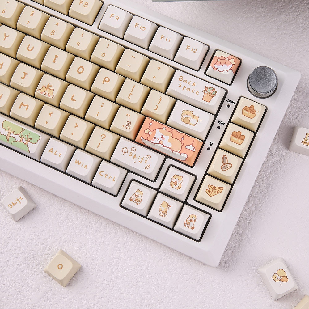 Keycap Keyboard White 131 Korean Keys Mechanical Switch Touch Clicks Box
