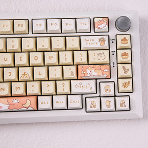 Keycap Keyboard White 131 English Keys Mechanical Switch Touch Clicks Bag