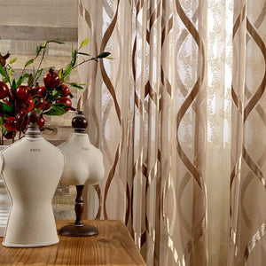 400 Centimetre Brown Modern Luxury Retro Style Curtains For Living Room Bedroom Decor