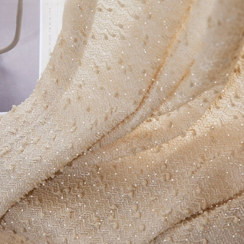 500 Centimetre Beige Modern Luxury Retro Style Curtains For Decor