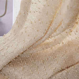 500 Centimetre Beige Modern Luxury Retro Style Curtains For Decor