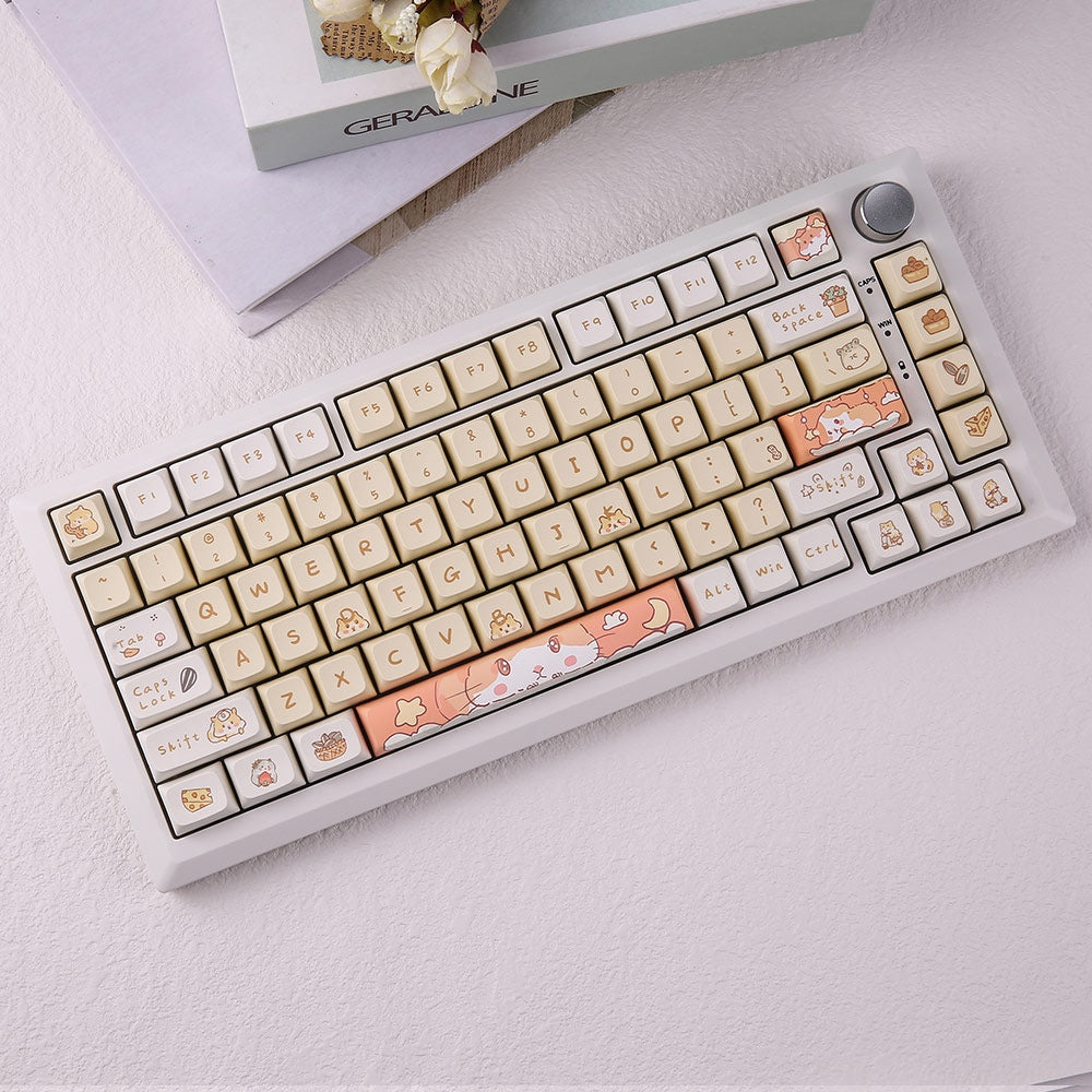 Keycap Keyboard White 131 Korean Keys Mechanical Switch Touch Clicks Box