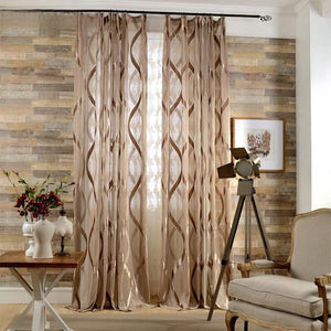 400 Centimetre Brown Modern Luxury Retro Style Curtains For Living Room Bedroom Decor