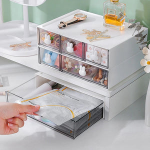 Storage Box High Type 3 Grids Desktop Organizer For Office Stationery
