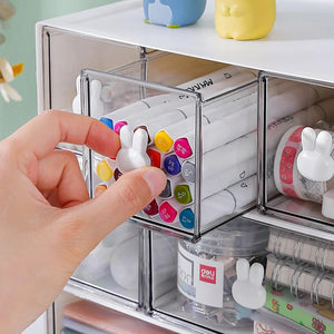 Storage Box High Type 3 Grids Desktop Organizer For Office Stationery