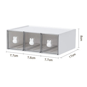 Storage Box High Type 3 Grids Desktop Organizer For Office Stationery
