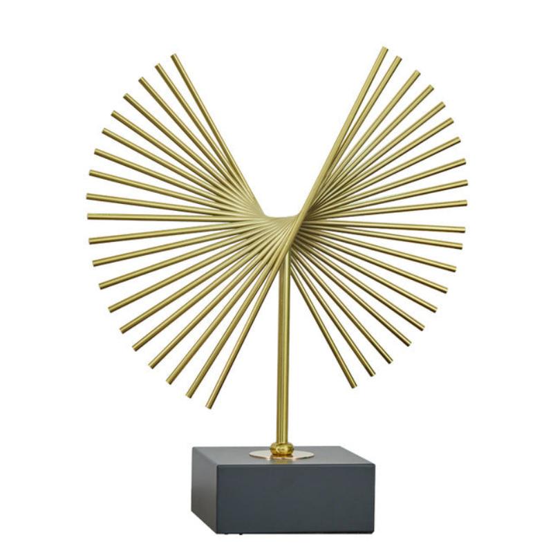 36Cm Gold Metal Tabletop Home Decor Modern Art Living Room Decorative Crafts