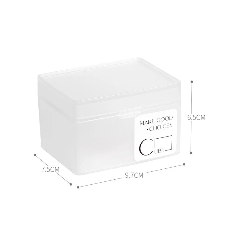 Storage Box Small Transparent Organizer For Photos Stationery Desktop Use