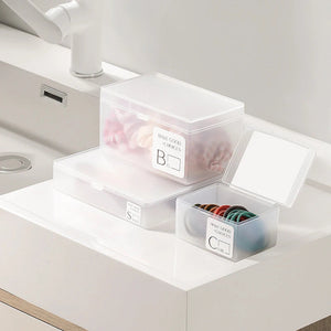 Storage Box Small Transparent Organizer For Photos Stationery Desktop Use