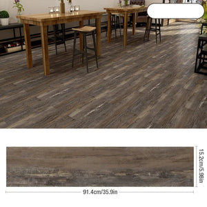5Pcs Vinyl Tile Brown Driftwood Stain Self Adhesive Waterproof Floor Stickers