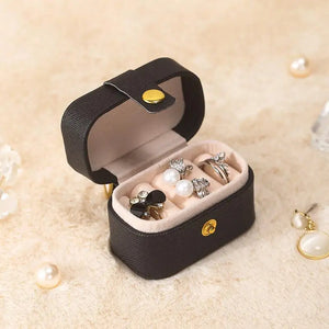 Jewelry Storage Mini Ring Box Portable Organizer Display Travel Case Leather Holder