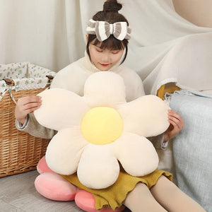 Plush Pillow Green Flower Shape Stuffed Soft Seat Cushion Decor 50 55Cm