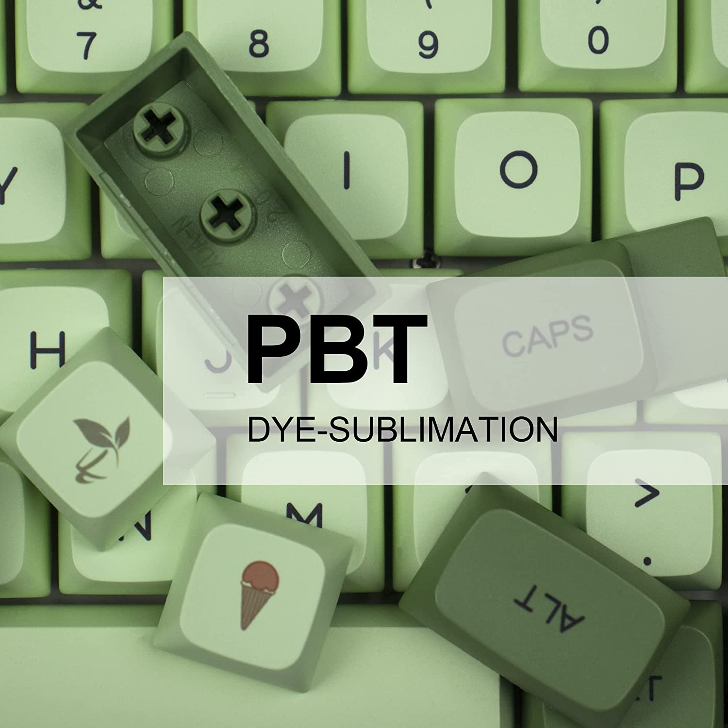 Keycap Keyboard Olive Green 124 Matcha English Dye Sublimation Switch Box For Mechanical Keyboards