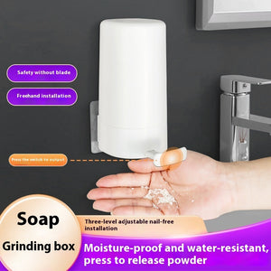 Soap Grinder Dispenser Wall Mounted Organizer Box For Kitchen Office Gym Hotel