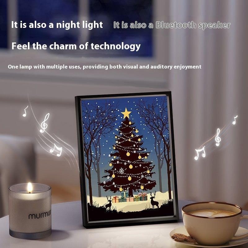 Luminous Speaker Christmas Tree Painting Bluetooth Ornaments Decor