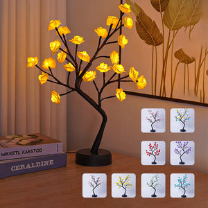 Table Lamp Flower Tree Rose Usb Operated Night Light For Home Wedding Decoration