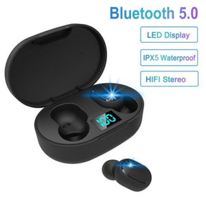 E6s Digital Display Bluetooth 5.0 For Redmi Airdots Wireless Headset Noise Reduction Microphone With Led