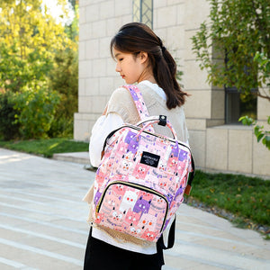 Cute Colourful Multifunctional Backpack Nappy Bag