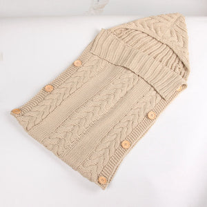 Autumn Winter Newborn Baby Boy Girl Knit Sleeping Bag Clothes Infant