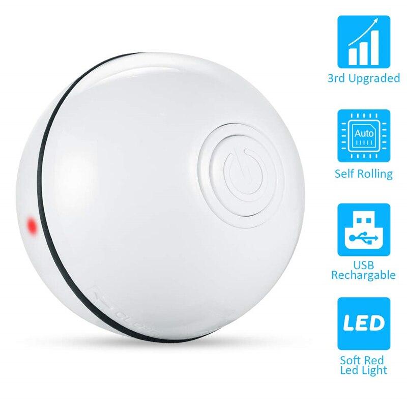 Smart Interactive Pet Ball Automatic Rolling Usb Rechargeable Led Light Toy