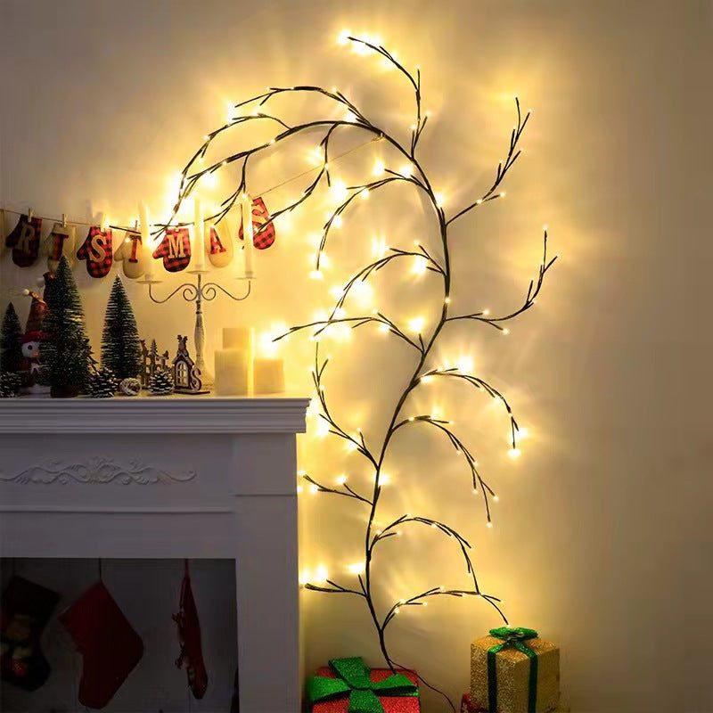 Christmas Garland Light Flexible Diy Willow Vine Branch Xmas Led For Wall Party Decor