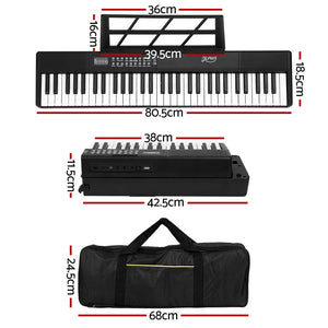 Alpha 61 Keys Foldable Electronic Piano Keyboard Digital Electric W/ Carry Bag