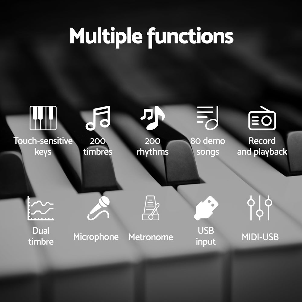 Alpha 61 Keys Foldable Electronic Piano Keyboard Digital Electric W/ Carry Bag