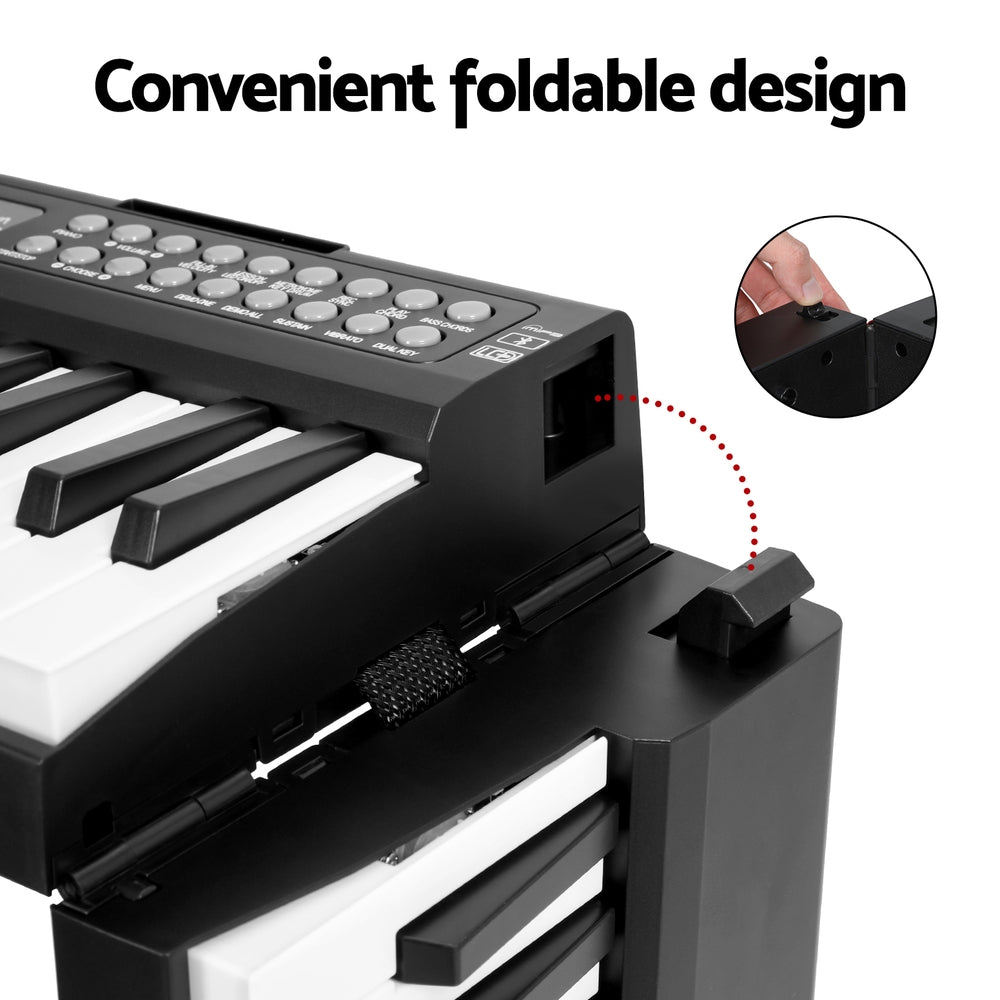 Alpha 61 Keys Foldable Electronic Piano Keyboard Digital Electric W/ Carry Bag