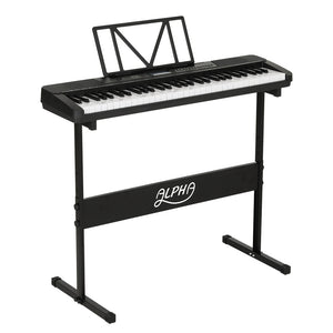 Alpha 61 Keys Electronic Piano Keyboard Digital Electric W/ Stand Touch Sensitive